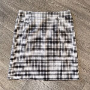 Michael Kors nwot Classic Black and White Plaid Skirt Size Large L6